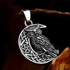 Beier 316L stainless steel Necklace owl Runes pendant Nordic Vikings Runes Amulet Pendant Nordic Talisman Chain BP8-997