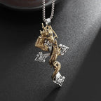 Snake Demon Skull Pendant Necklace — Gothic Vintage