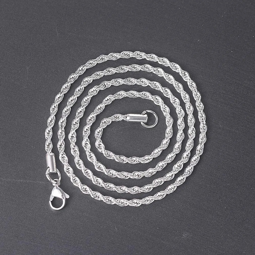 Cross Pendant Rope Chain Necklace Iced Out CZ