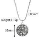 Ancient Egyptian Sun Eye of Horus Pendant Necklace for Men and Women Eagle-Headed God Omniscient Eye Amulet Jewelry Gift