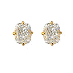Fashion Classic Sparkling Synthetic Zirconia Stud Earrings for Unisex Luxury Minimalist Design Party Banquet Jewelry