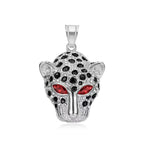 Vintage Stainless Steel Leopard Head Pendant Necklace Gothic Hip Hop Classic Animal Necklaces For Men Fashion Party Jewelry Gift