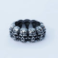 2023 NEW Men's 316L stainless steel rings Unique Skull ring Vintage Aegishjalmur PUNK Jewelry Gifts free shipping