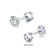 Double Side Zircon Stud Earrings — Stainless Steel