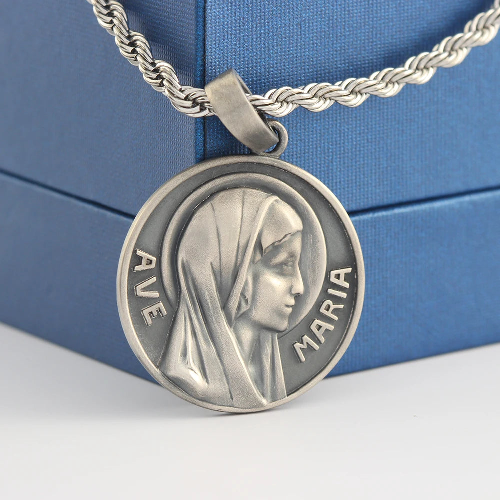 Virgin Mary Pendant — 925 Silver