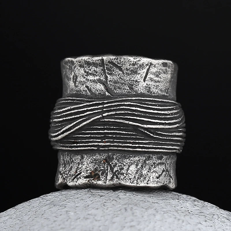 Stainless Steel Viking Simple Ring vintage Hammer retro punk Classic Ring Male finger Love Jewelry for man Gift OSR514