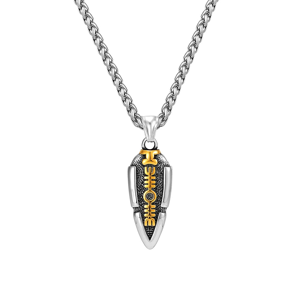 Odin's Spear Arrowhead Pendant Necklace — Steel