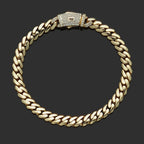 NY Hip Hop Jewelry Multiple Sizes Monaco Chain 14K Gold Plated 6/8/10/12/15MM Cuban Link Necklace for Men Party Gift