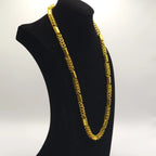 Luxurious 9999 24K real gold versatile dragon bone necklace fashionable men's and women's necklace gold jewelry