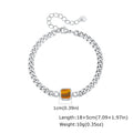 Cuban Stone Chain Bracelet — Stainless Steel