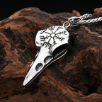 Viking Raven Stainless Steel Pendant Necklace