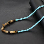 Wood Beads Pendant Necklace — 20"