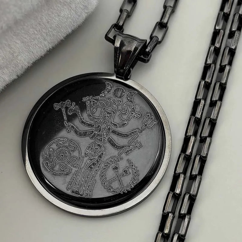 Moon Goddess Pendant Necklace — Stainless Steel