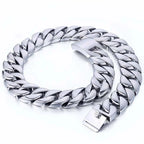 Stainless Steel 18K Necklace Jewelry Chunky Gold Cuban Link Chain Choker Jewelry for MEN