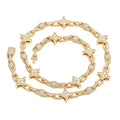 NUOYA Star Cuban Link Chain Gold Silver Color Iced Out CZ Zircon Hip Hop Necklace For Men Women Bling Bling Jewelry