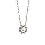 Iced Out Moon Silver Pendant Sterling Zircon Sun