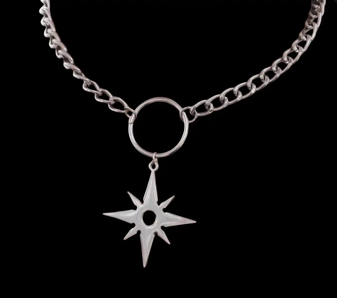 Gothic Crow Skull Necklace For Women man Fashion Vampire Bat Accessory Punk Jewelry Gift Circle Pagan Vintage Moth Charm Choker