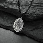 Medal San Miguel Arcanjo Archangel Necklaces Stainless Steel Chain Necklace Saint Michael Pendant Necklace Lucky