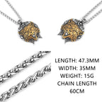 Viking Wolf Celtic Pendant Necklace — Stainless Steel