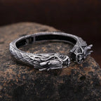 New Vintage Double Dragon Head Bracelets For Men Punk Hip Hop Biker 316L Stainless Steel Vikings Animal Bracelet Amulet