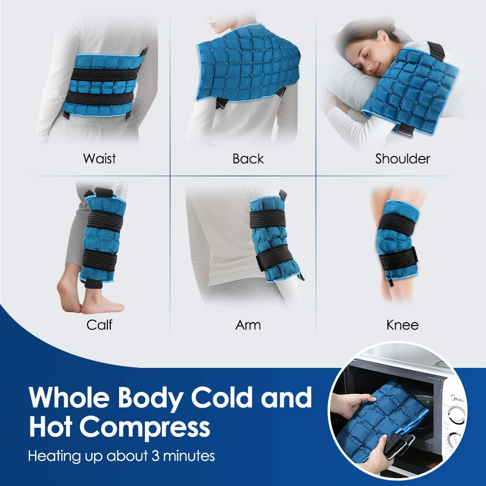 1PC Reusable Hot Cold Gel Pack Large Ice Pack Cooling Mat for Back/Knee/Calf/Shoulder Relaxation for First Aid Sports