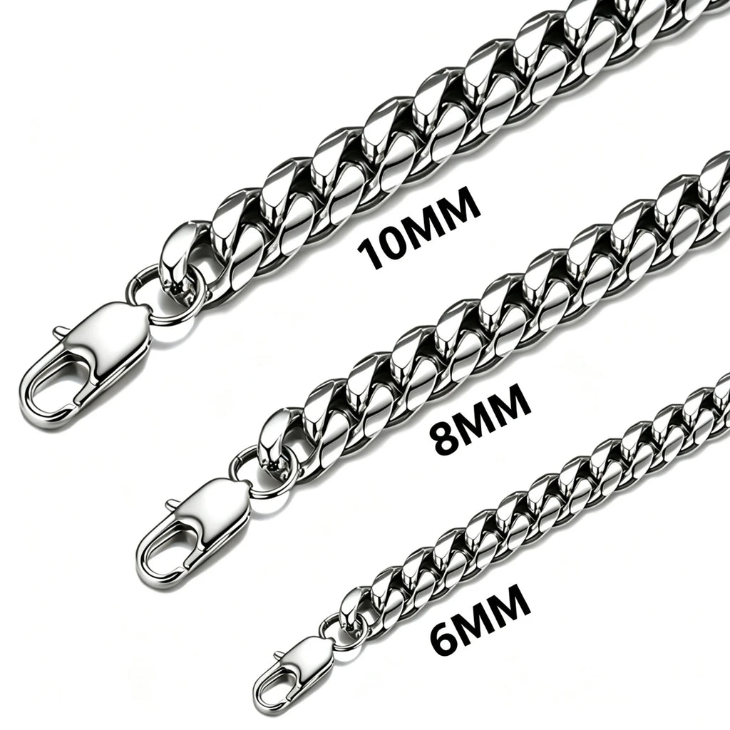 Cuban Link Chain Necklace 10mm — Stainless Steel