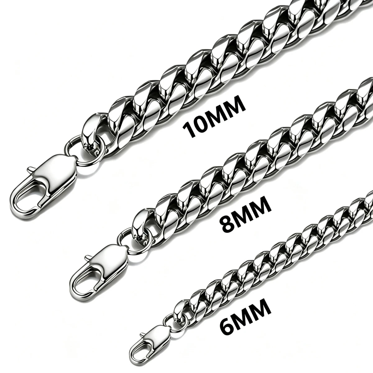 Cuban Link Chain Necklace 10mm — Stainless Steel