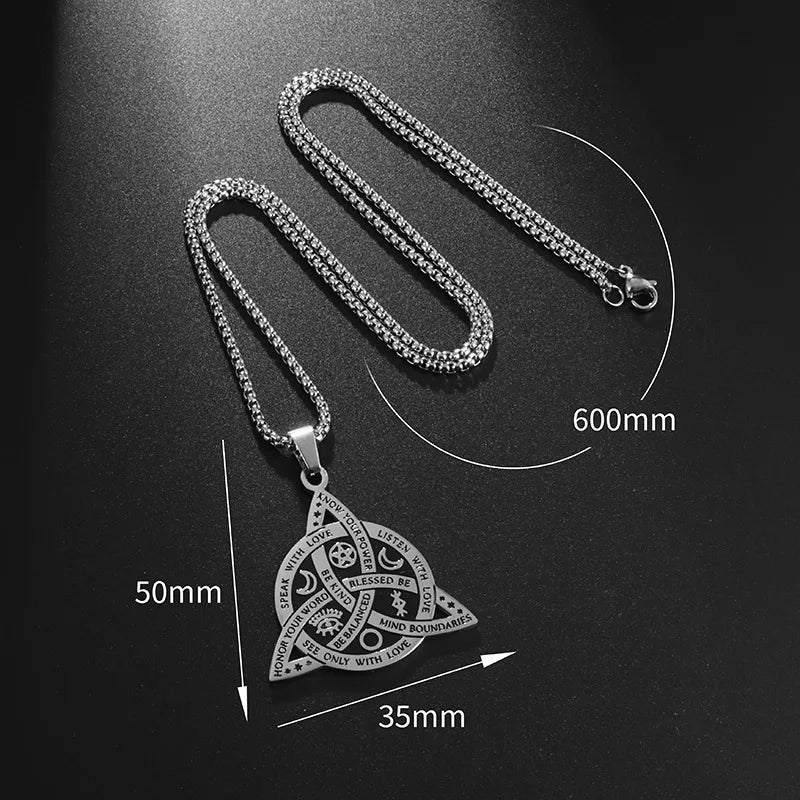 Stainless Steel Viking Celtic Knot Pendant Necklace
