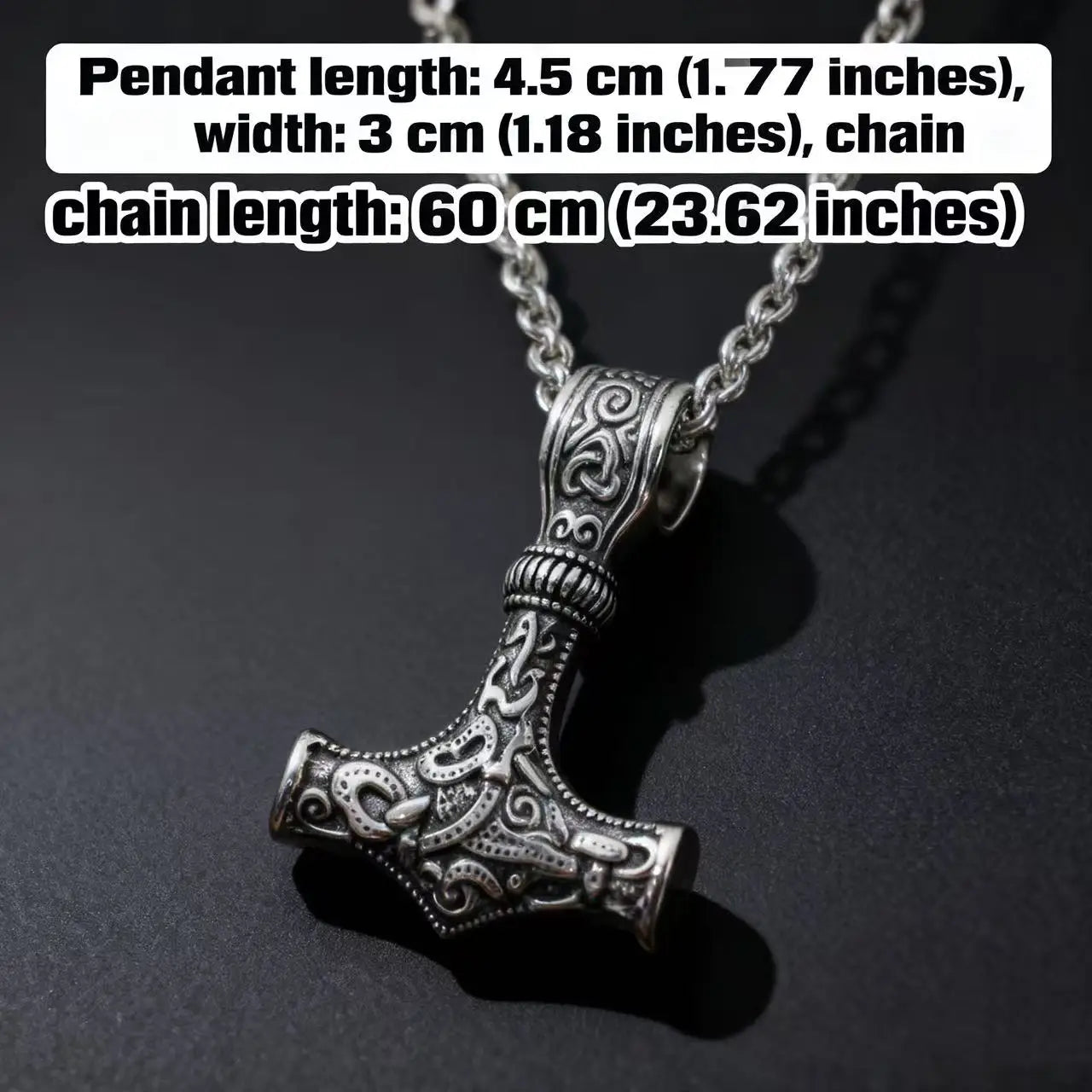 Thor Mjolnir Steel Pendant Nordic Odin 316L