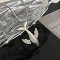 Charm Blue Whale Jumping Pendant Necklace Fashionable Men And Women Simple Necklace Sweater Chain Accessories Jewelry