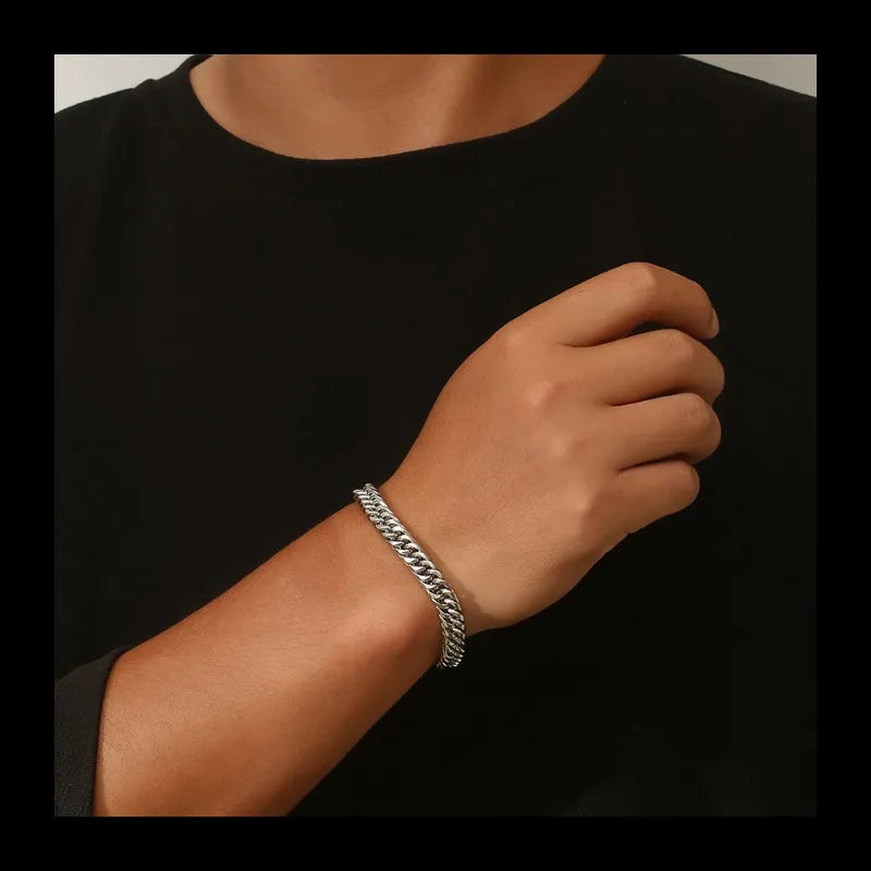 Minimal Chain Bracelet — Silver