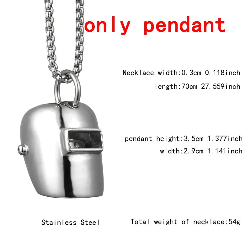 Fashion Punk Style Mask Men's Pendant Titanium Steel Hanging Neck Jewelry Student Hipster Hot Sale