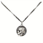 Skull Pendant Necklace — Gothic Sweater Chain