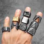 Triangle Ring Stainless Steel Retro