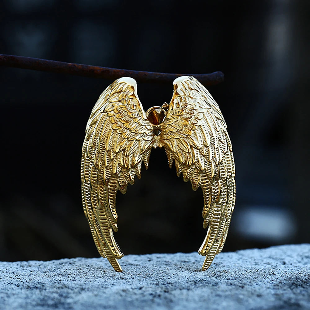 Vintage Nordic Viking Owl Pendant Necklace For Men 316L Stainless Steel Punk Biker Animal Necklaces Fashion Charm