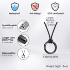 Vnox Retro Niche Viking Mobius Necklaces For Men Stainless Steel Round Pendant With 60cm Rope/Metal Chain Four Color
