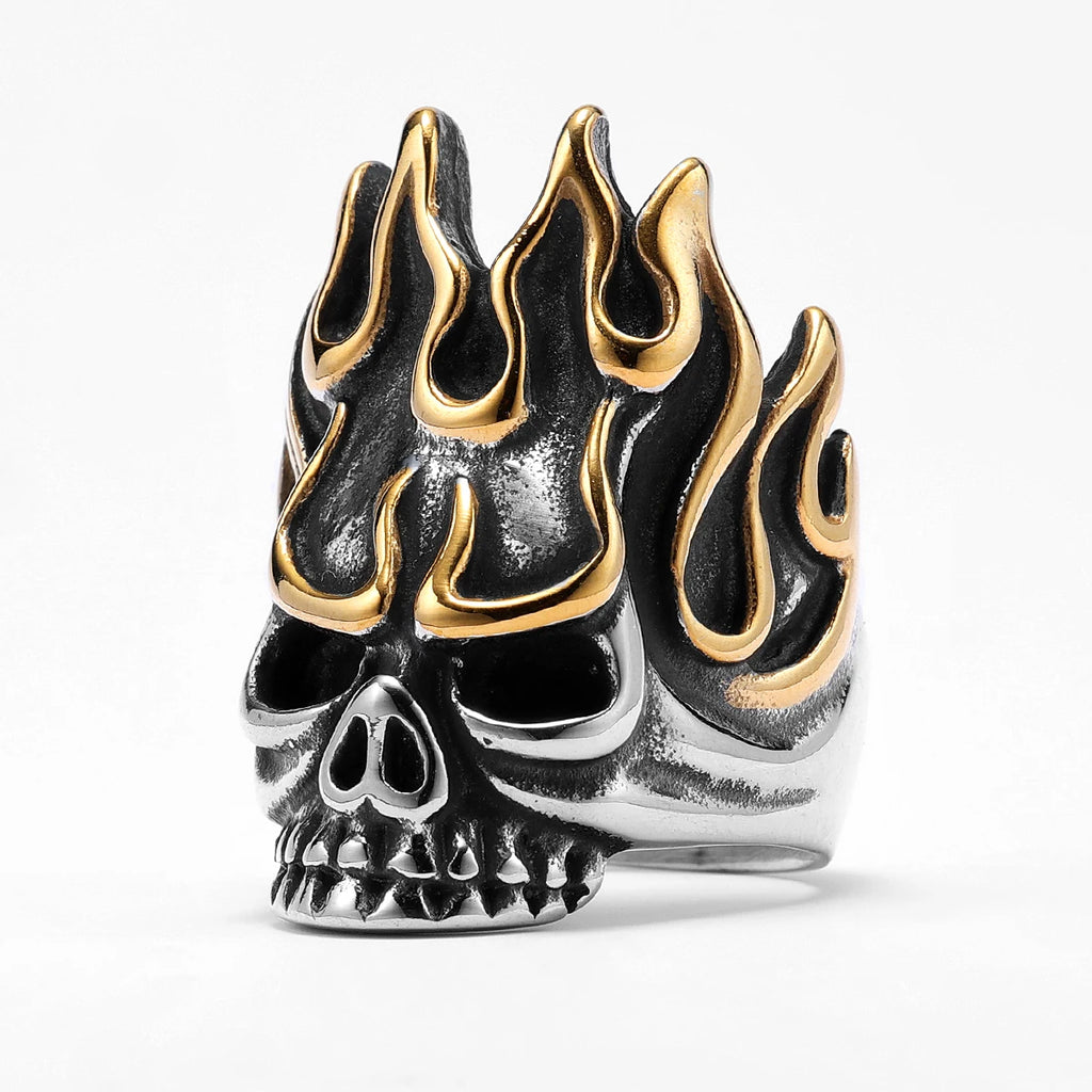 Skull Fire God Ring Stainless Steel