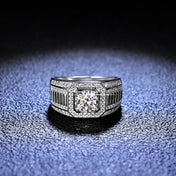VVS Moissanite Iced Out Ring — White Gold