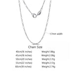 Rinntin 925 Sterling Silver Diamond-Cut Figaro Link Chain Necklace for Men Women Trendy Punk Neck Chain Silver Jewelry