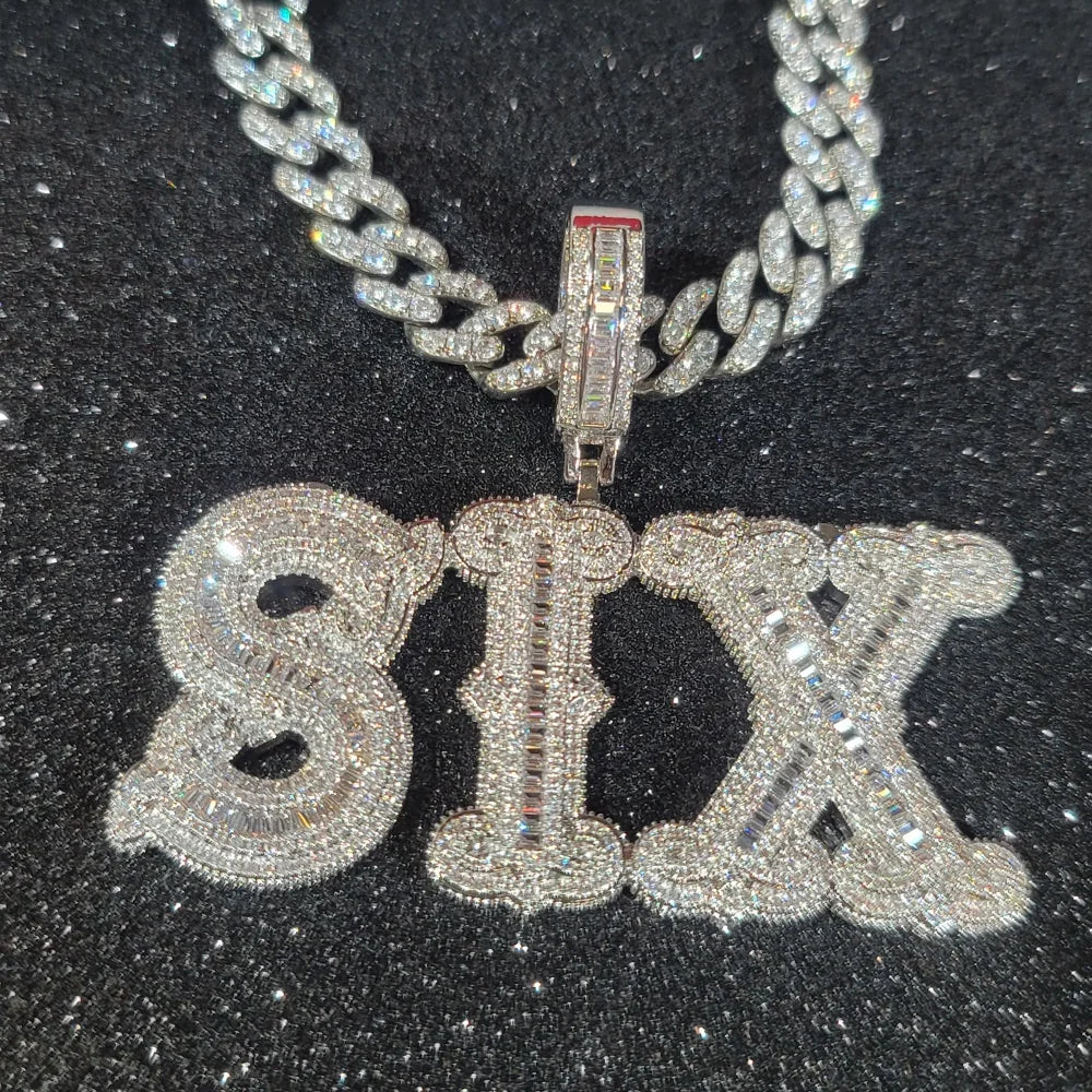 Fashion Hip Hop Miami Cuban Necklace Chain Full Diamonds 9mm 12mm 15mm 20mm 24mm Pendant Chains Long Buckle Closure Jewelry Gift