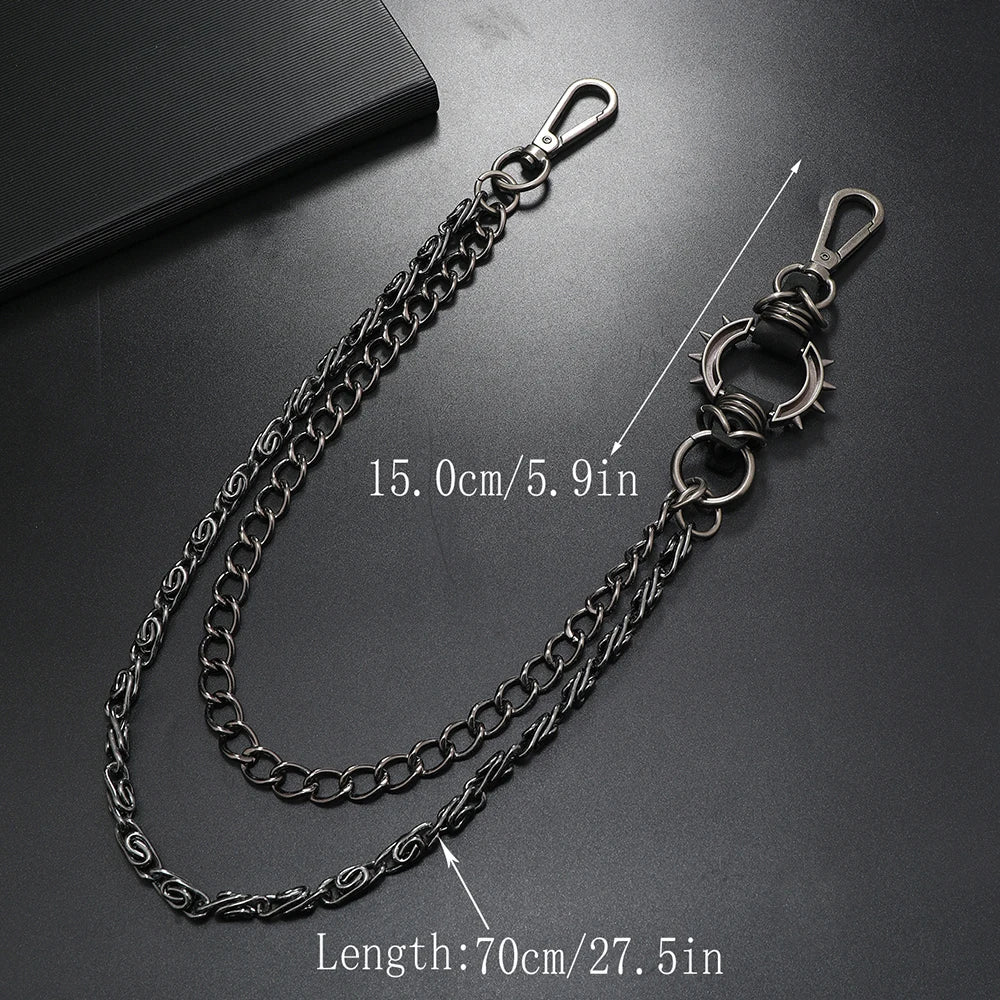 Men's Punk Pants Chain Keychain — Zinc Alloy