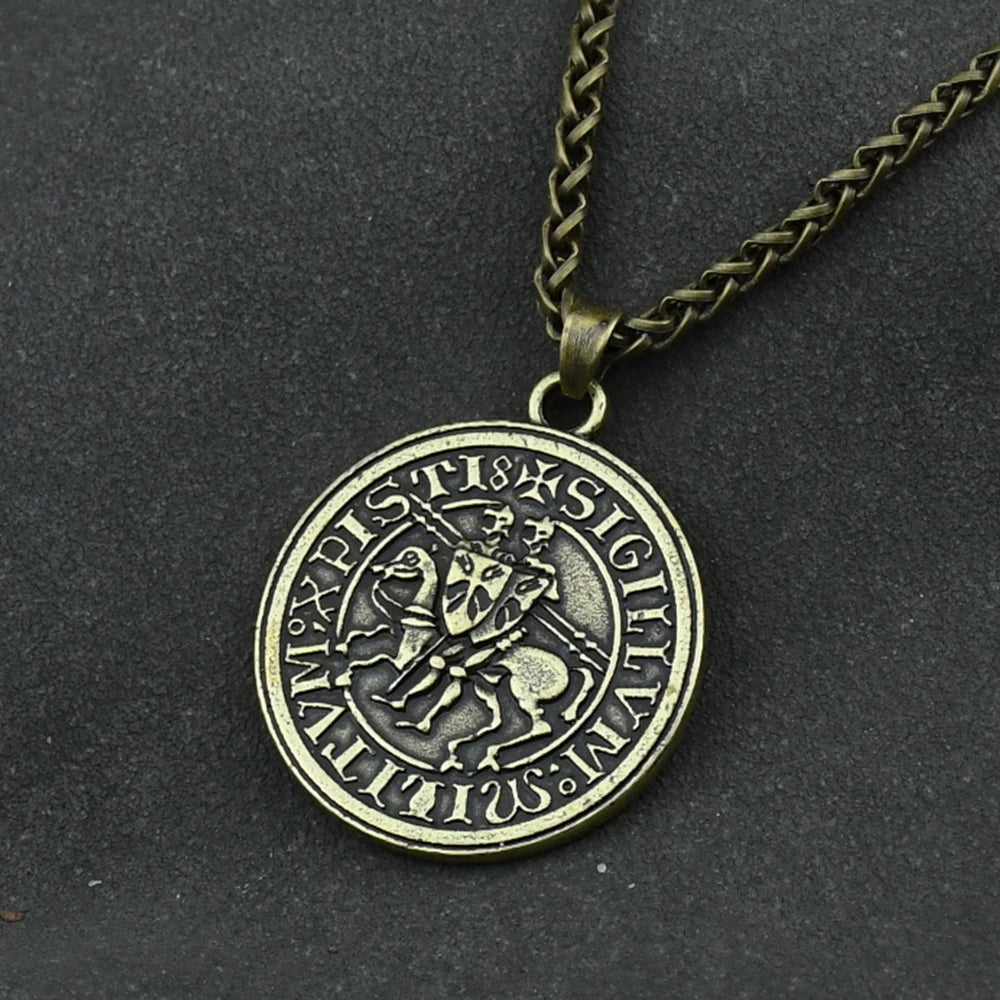 Viking War Horse Seal Pendant Necklace