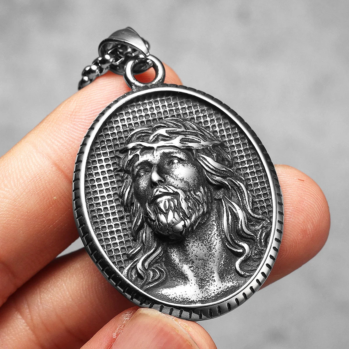 Jesus Avatar Pendant Necklace Stainless Steel