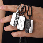 Dog Tag Pendant Necklace — Stainless Steel