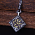 Viking Vegvisir Compass Pendant — Stainless Steel