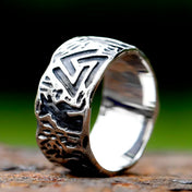 Viking Norse Valknut Amulet Ring — Stainless Steel