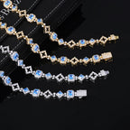 Iced Out Star Chain Necklace Stainless Steel 11MM