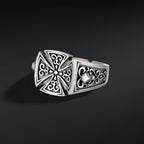 Croix de Guerre Rose Open Ring — Silver