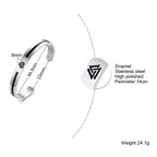 Viking Cuff Bangle Bracelet — Stainless Steel