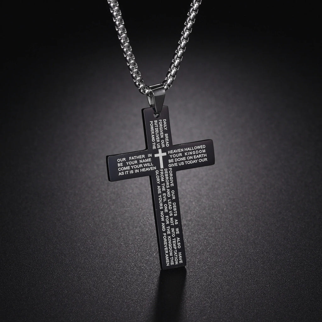 Cross Pendant Necklace — Stainless Steel